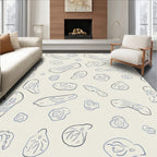Abstract Organic Shapes Whimsical Design Rug