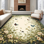 Enchanted Garden Butterfly Floral Rug
