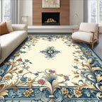 Intricate Floral Swirls Patterned Rug