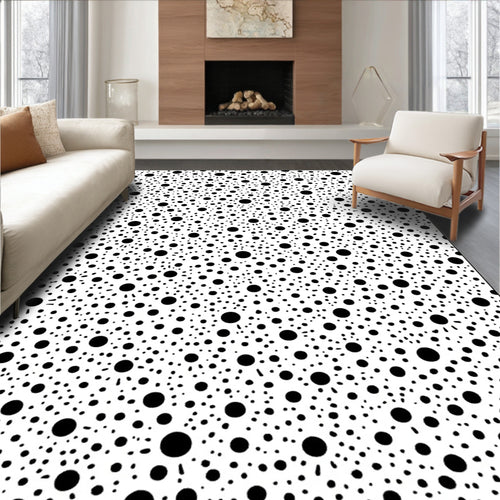 Abstract Dot Patterned Mono Rug
