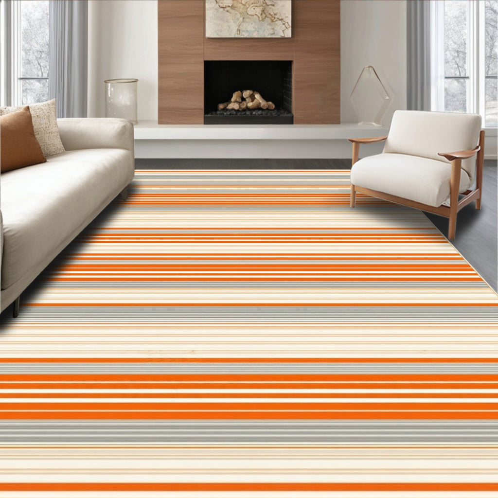Subtle Striped Tonal Gradient Rug