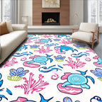 Playful Turtle Coral Sea Design Rug