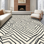 Bold Geometric Maze Pattern Rug