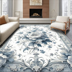 Elegant Floral Scrollwork Pattern Rug