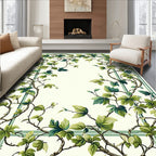 Vine and Leaf Botanical Framed Design Rug