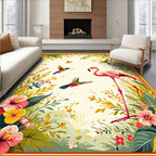 Floral Birds Flamingo Tropical Pattern Rug
