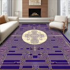 Art Deco Geometric Sun Pattern Rug