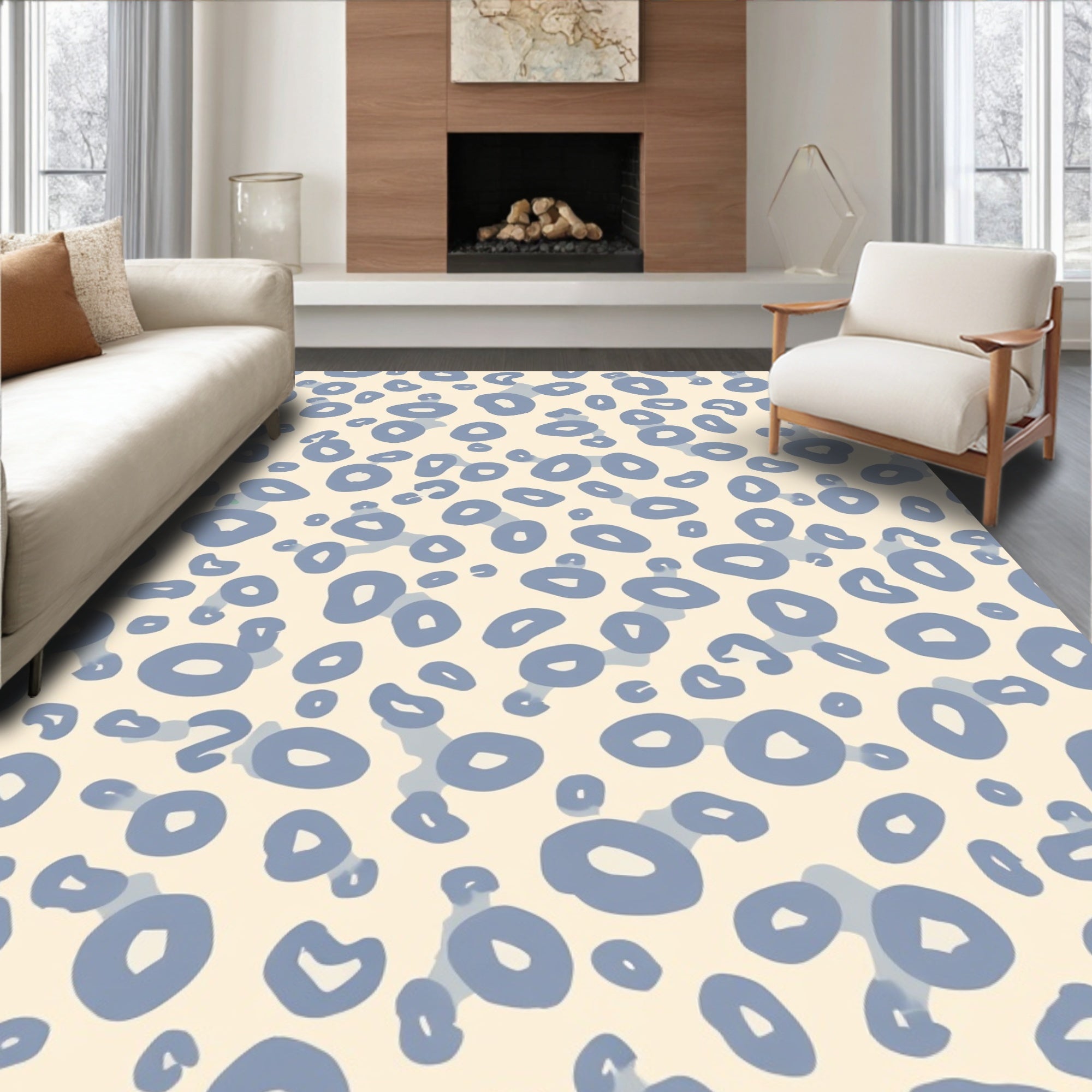 Bl splotch pattern Rug
