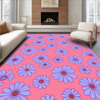 Daisy Pattern Funky Floral Design Rug