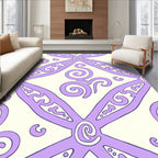 Lavender Swirl Scroll Pattern Rug