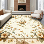Vintage Floral Vine Scroll Pattern Rug