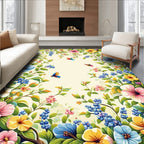 Whimsical Butterflies Blooms Garden Rug