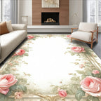 Romantic Rose Vine Garden Rug