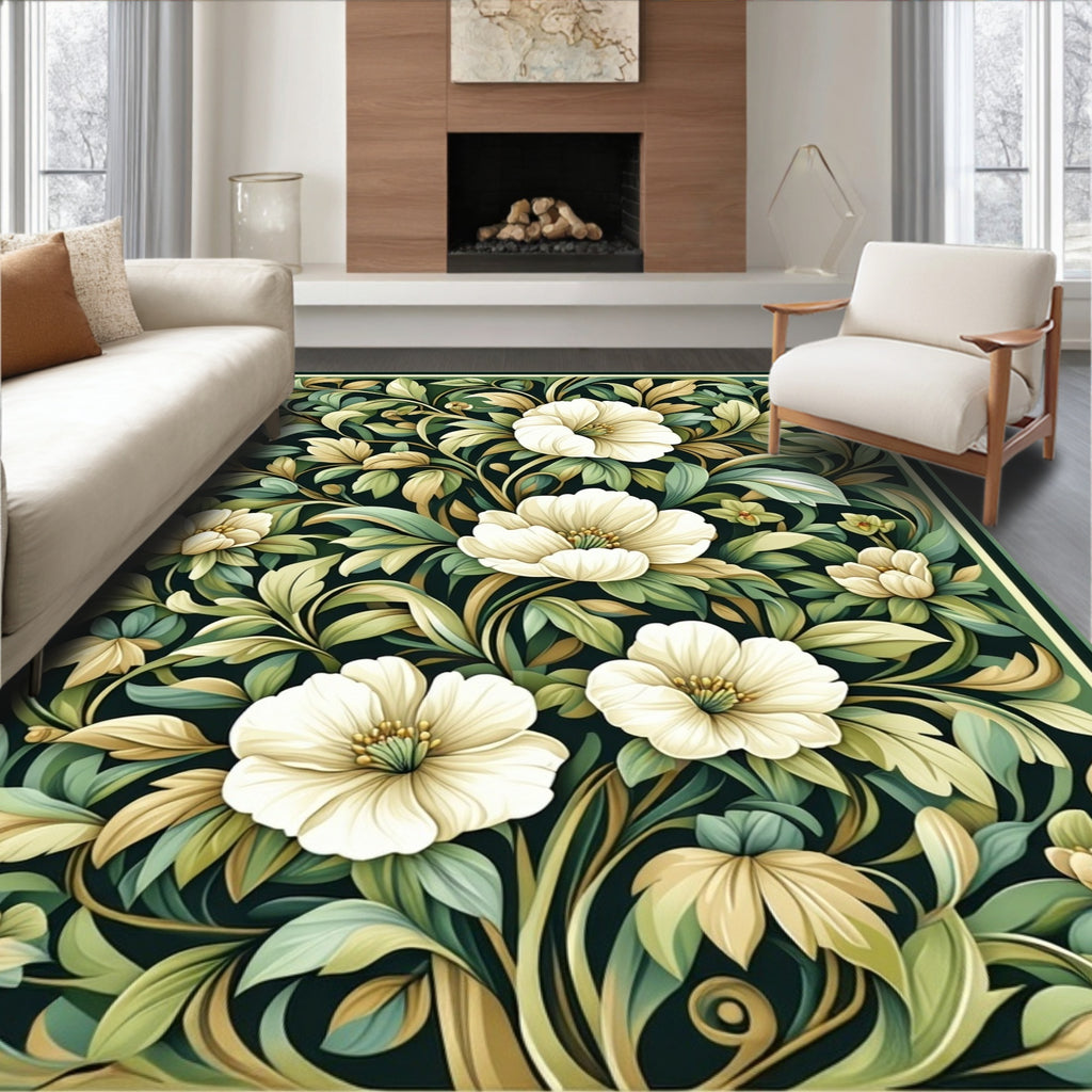 Classic Floral Vine Pattern Rug