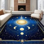 Celestial Sun Moon Starry Night Rug