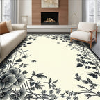 Vintage Floral Branches Nature Pattern Rug