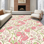 Art Nouveau Floral Swirls Pattern Rug