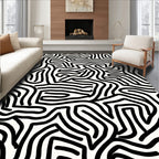 Abstract Maze Pattern Rug