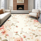 Pastel Floral Vine Pattern Rug
