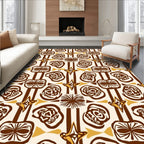 Geometric Retro Abstract Pattern Rug