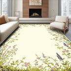 Vintage Floral Branches and Leaves Rug