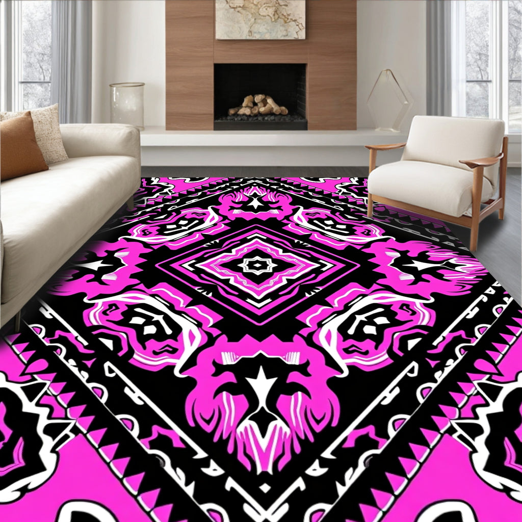 Bold Tribal Diamond Pattern Rug
