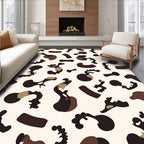 Abstract Earthy Tones Organic Shapes Rug