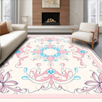 Ornate Floral Swirls Pastel Rug