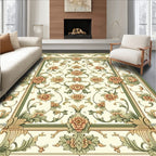 Ornate Floral Scrollwork Pattern Rug
