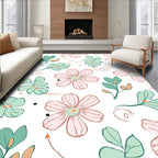 Abstract Floral Swirls Design Rug
