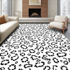 Black and White Abstract Animal Print Rug