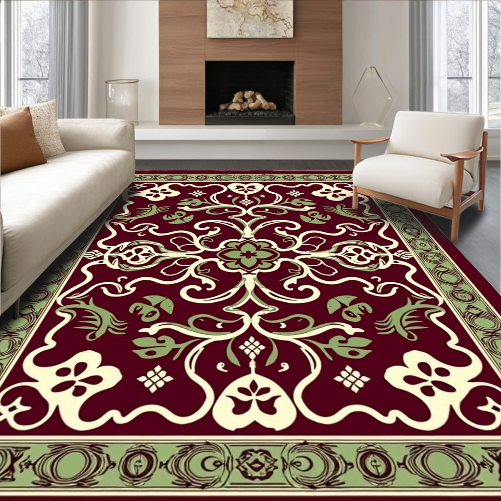 Elegant Floral Vine Design Rug