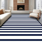 Classic Blue and White Stripe Rug