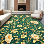 Ornate Floral Vine Pattern Rug