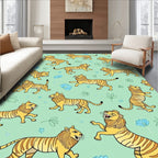 Exotic Tiger Blossom Pattern Rug