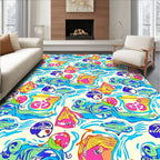 Whimsical Abstract Figure Fruit Design Rug