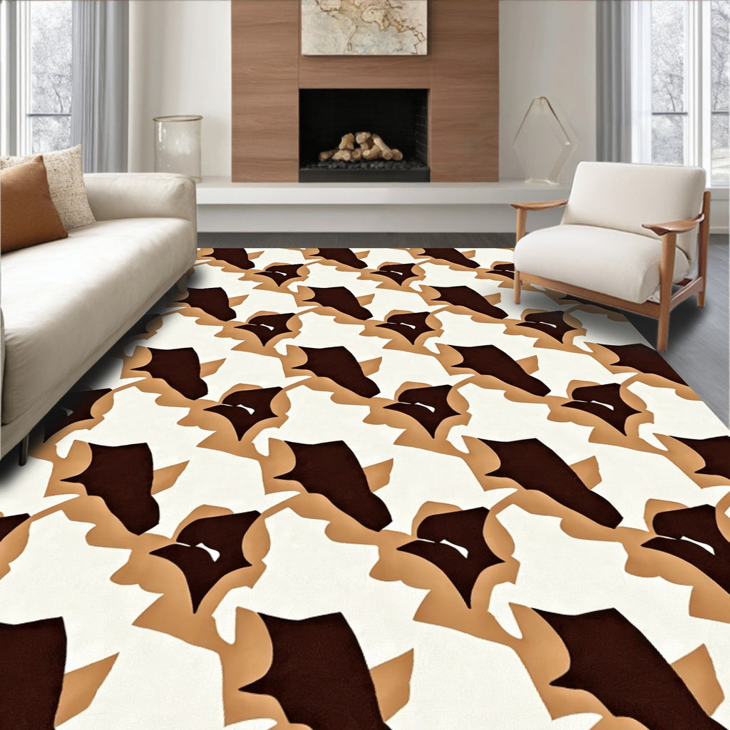 Modern Abstract Geometric Pattern Rug