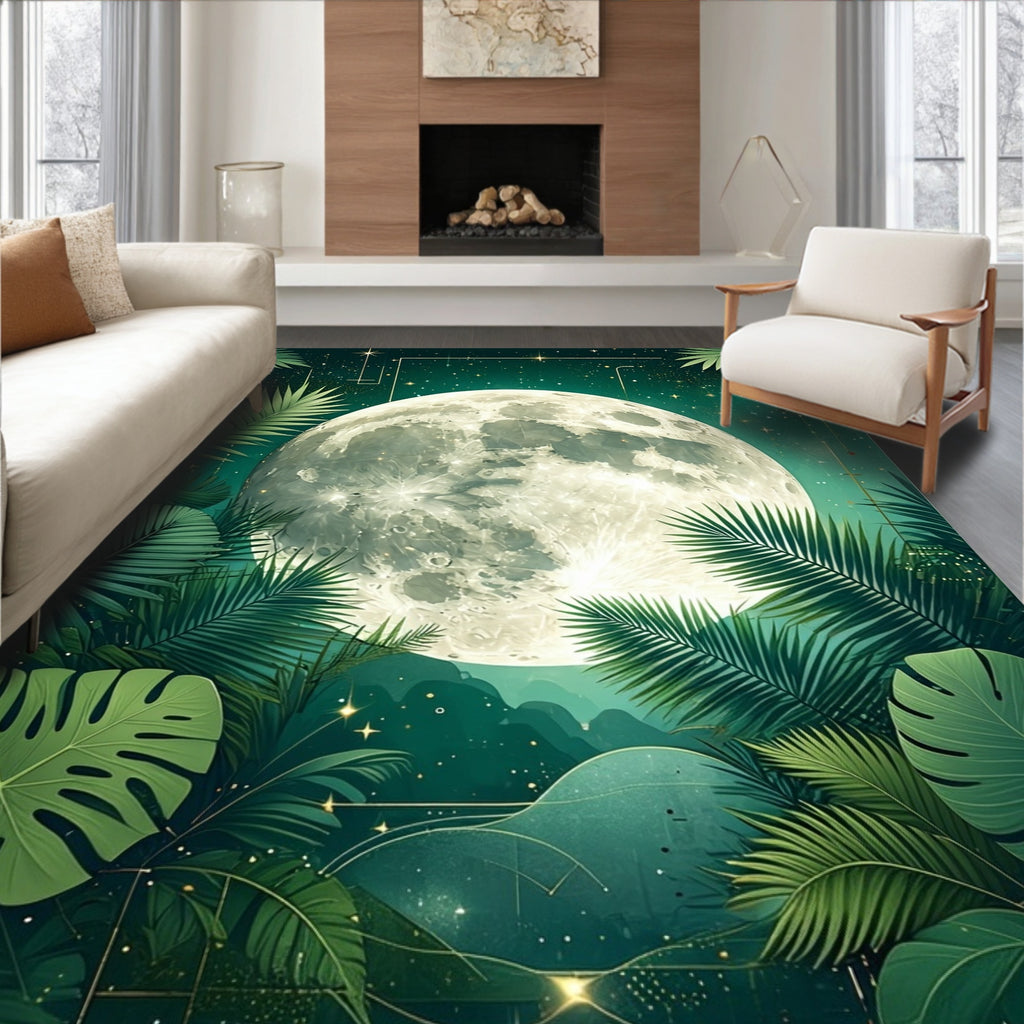 Mystical Moon Verdant Jungle Rug