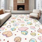Playful Shell Design With Dots Rug