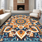 Intricate Mandala Floral Pattern Rug