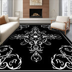 Ornate Floral Scrollwork Pattern Rug