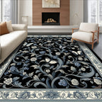 Vintage Floral Butterfly Garden Design Rug