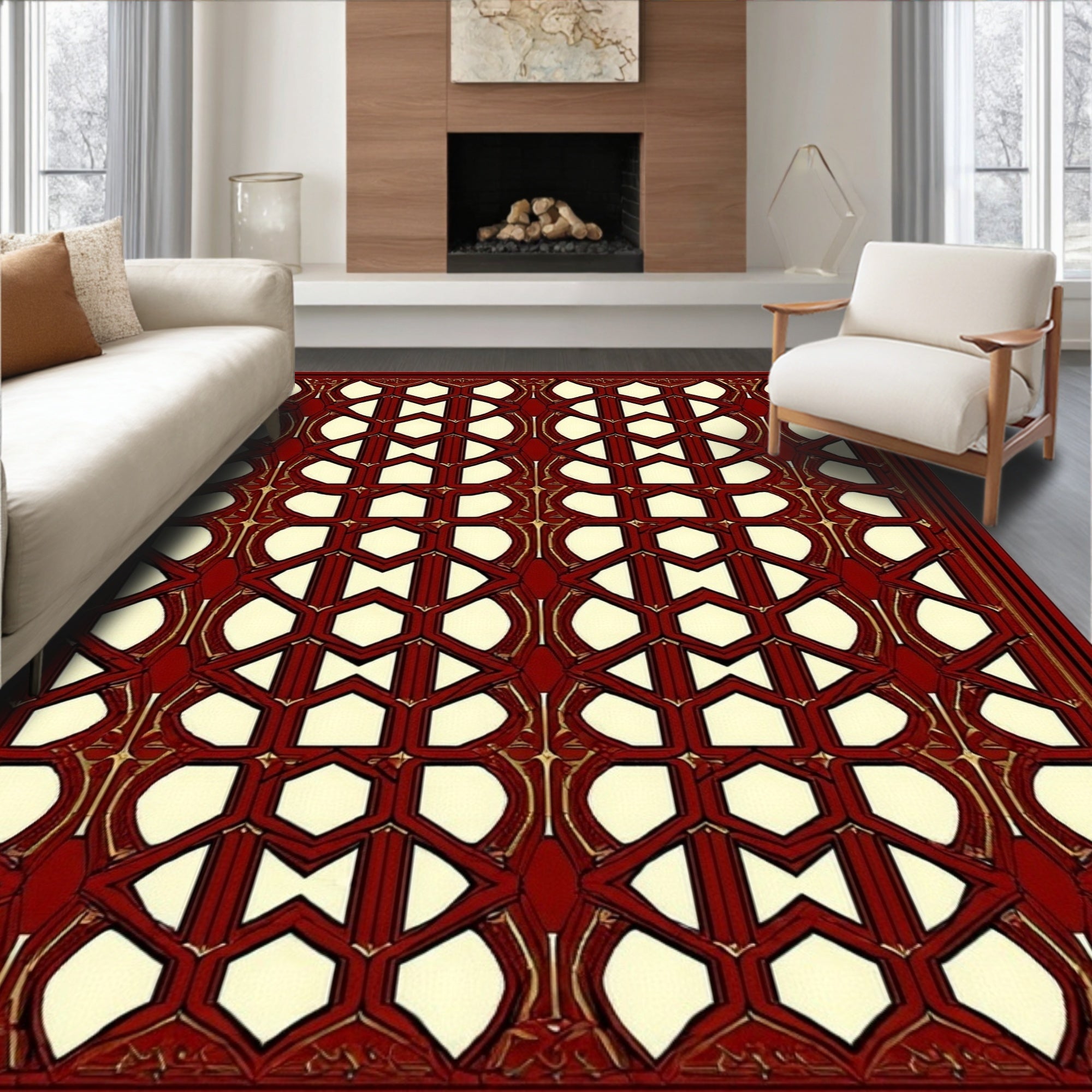 Regal Geometric Lattice Design Rug