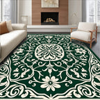 Elaborate Floral Vines Decorative Pattern Rug