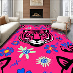 Bright Tiger Floral Pattern Design Rug