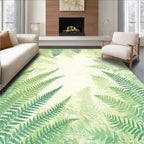 Green Fern Patterned Woodland Rug