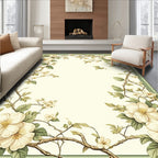 Floral Vine with Cream Blooms Rug