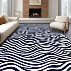 Abstract Wavy Stripes Pattern Rug