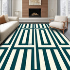Bold Geometric Maze Pattern Rug