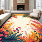 Tropical Foliage Floral Vibrant Rug